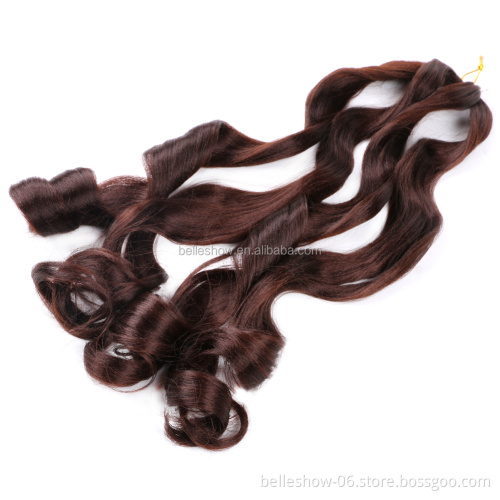 Hot sell  Synthetic deep hair bulk crochet curl  braids 150g spiral curly hair french curl synthetic wavy braiding hair